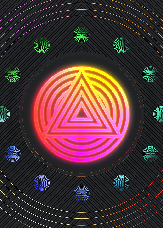 Neon Geometric Glyph Rune