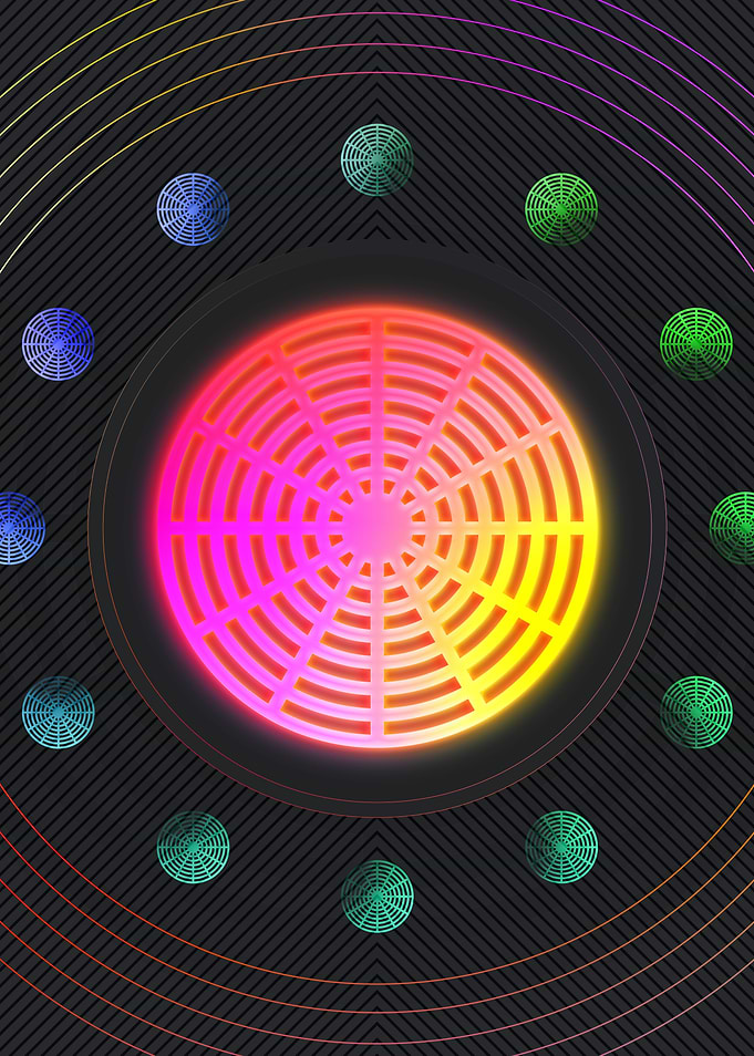 Neon Geometric Glyph Rune