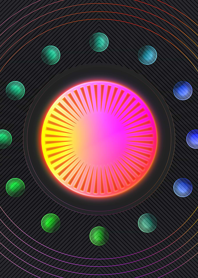 Neon Geometric Glyph Rune