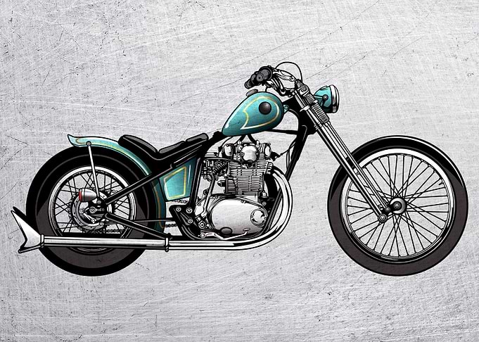 Motorbike Wall Art 13