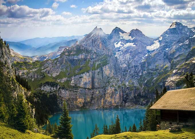 Mountains at Lake Nature