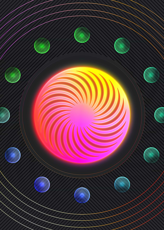 Neon Geometric Glyph Rune