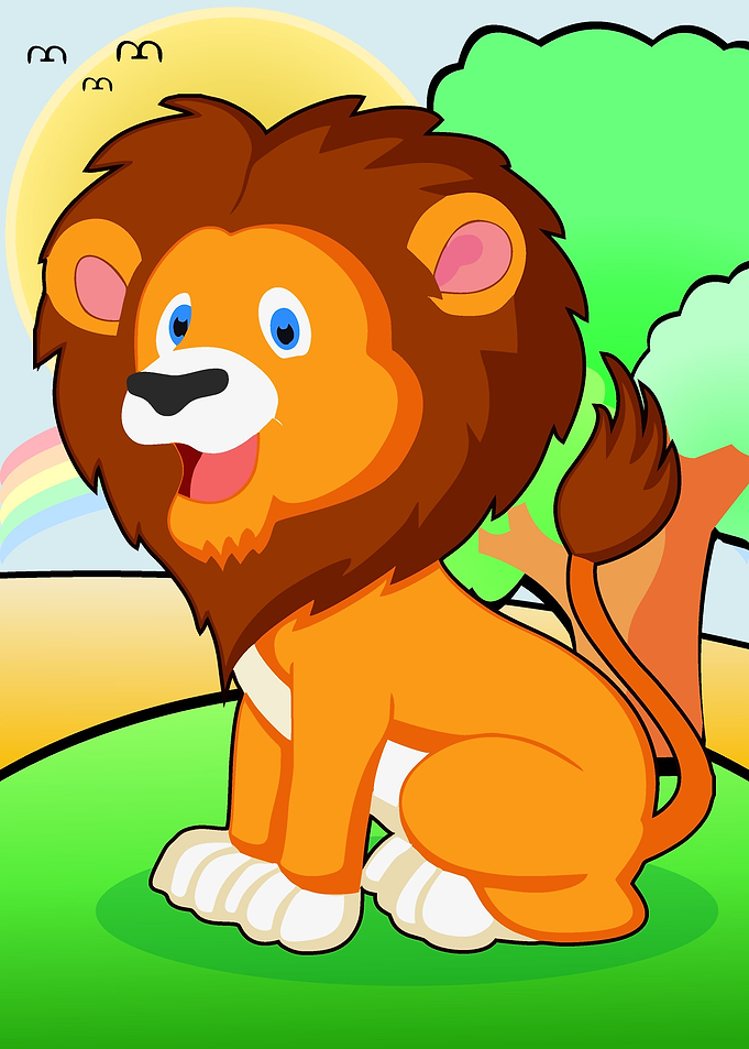The smile cute lion