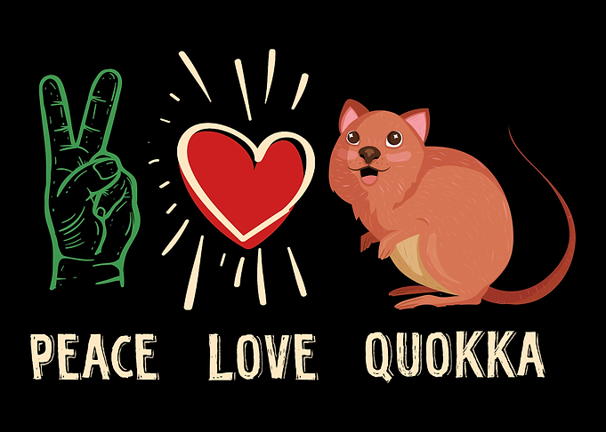 Peace Love Quokka Kawaii