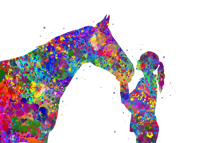 Girl with horse