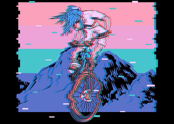 Anime Girl Biker