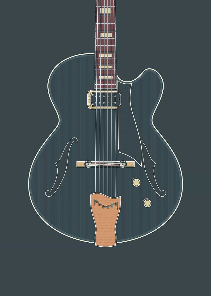 Dark Jazz Archtop Guitar