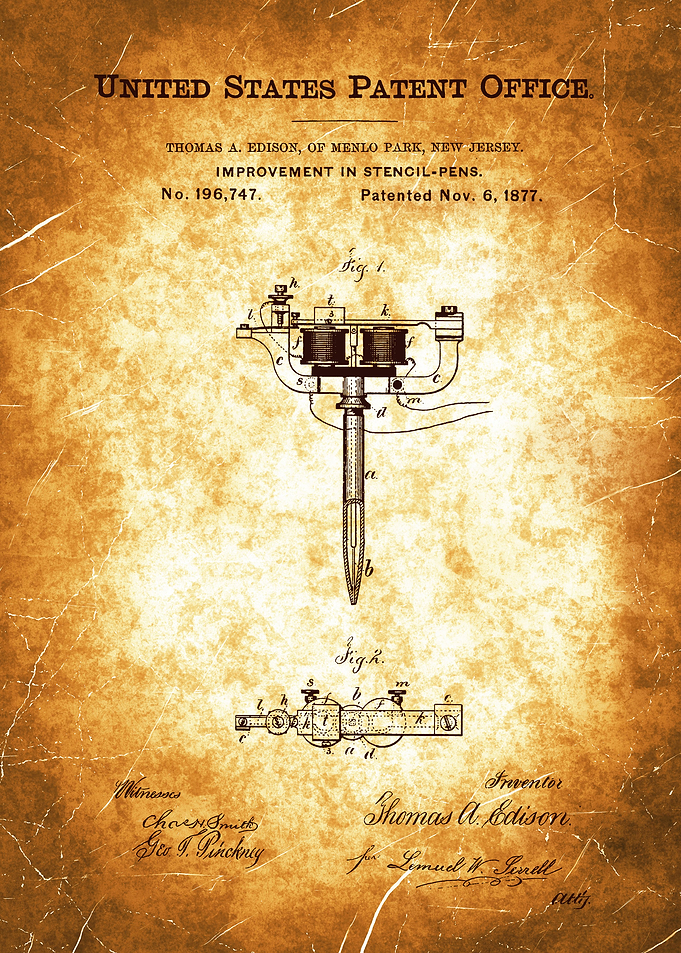 5 Stencil Pen Patent