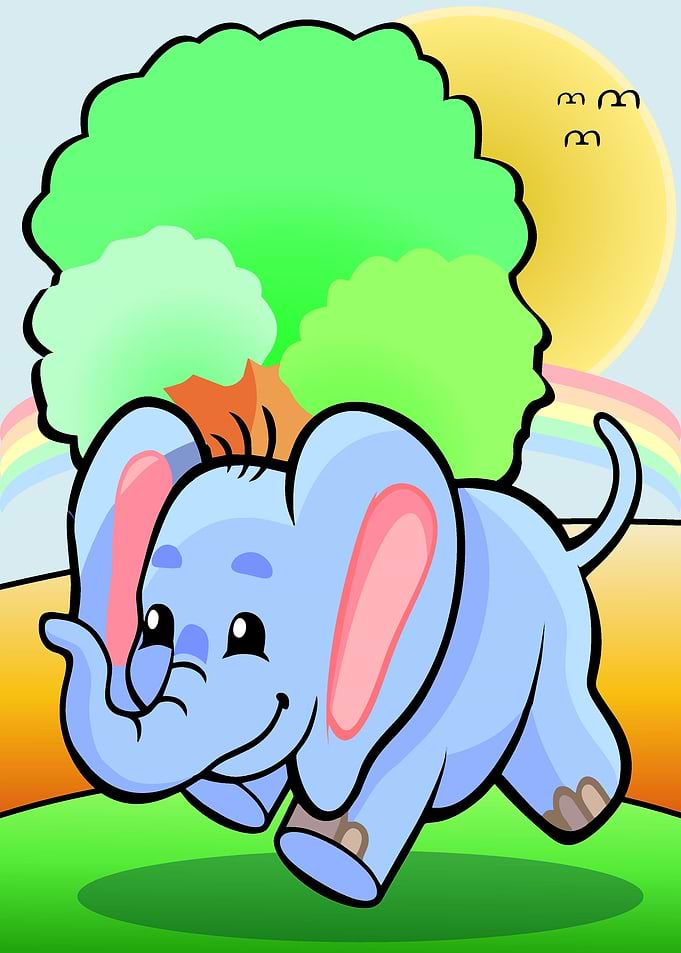 Smile cute elephant
