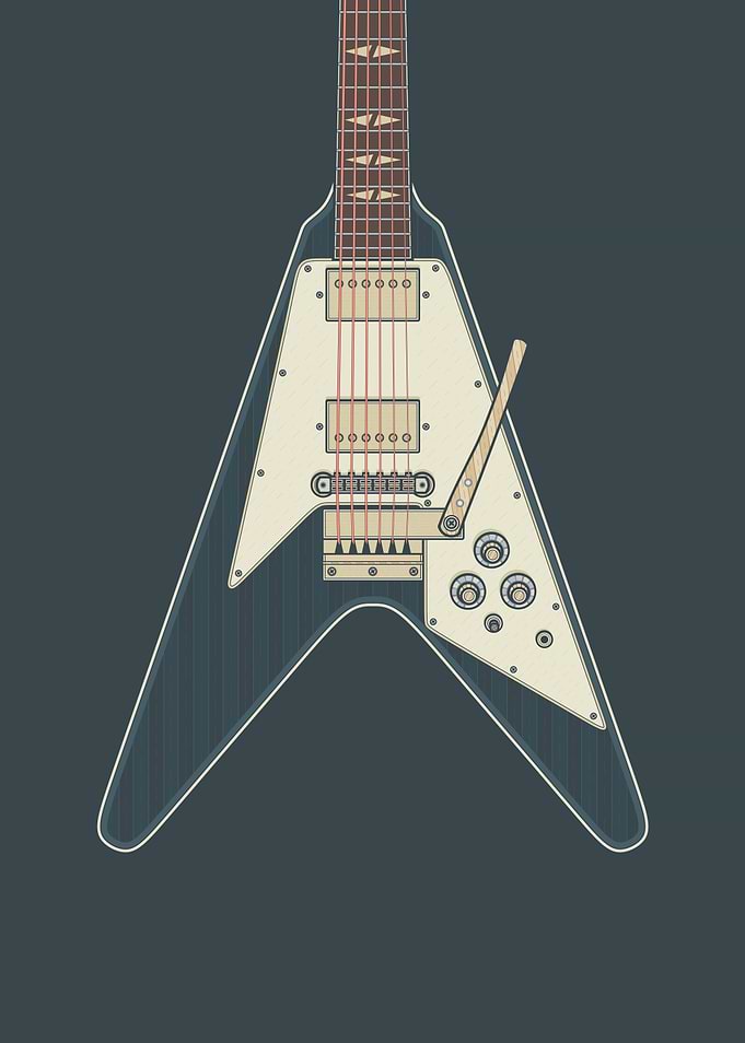 Dark V Guitar