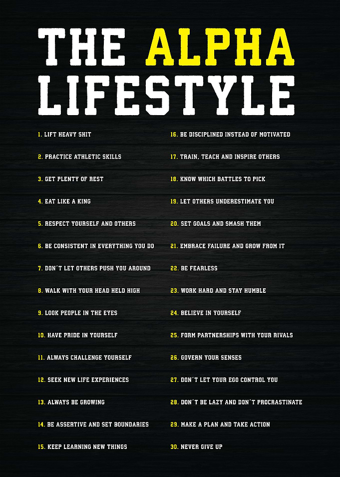 The Alpha Lifestyle
