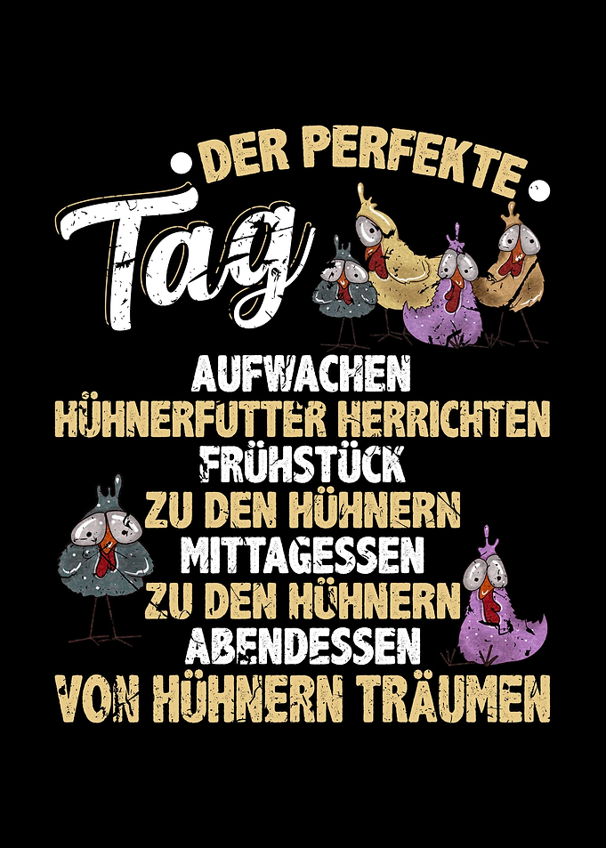 Perfekter Tag Huhn Bauer