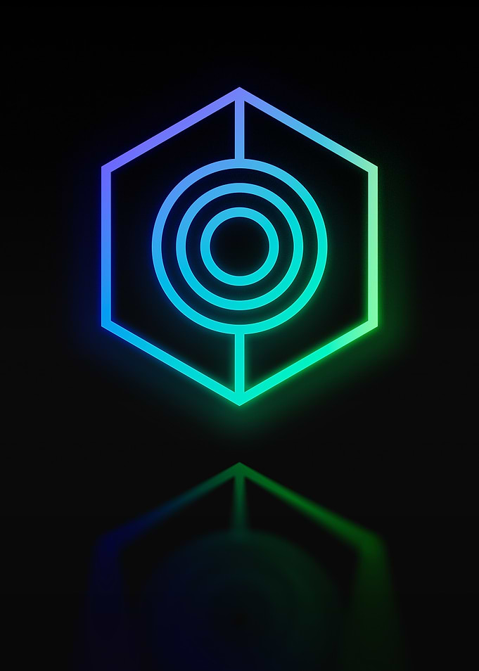 Neon Geometric Glyph Rune