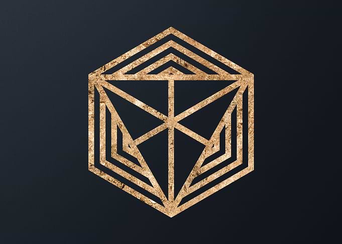 Gold Geometric Glyph Runes