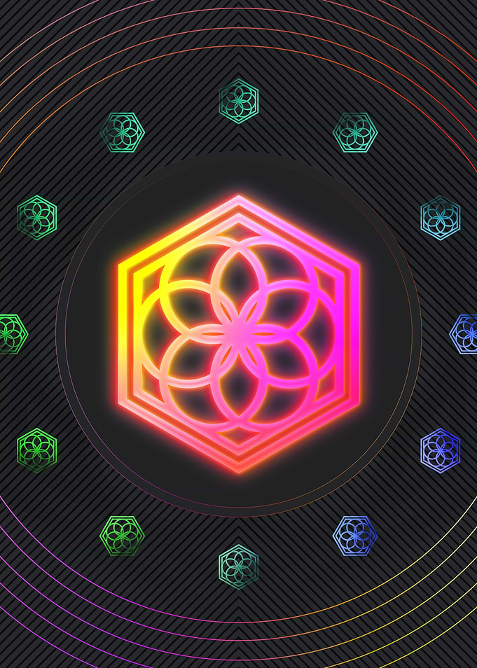 Neon Geometric Glyph Runes