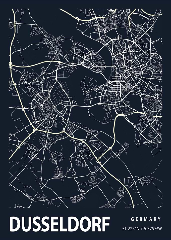 Dsseldorf Map Germany