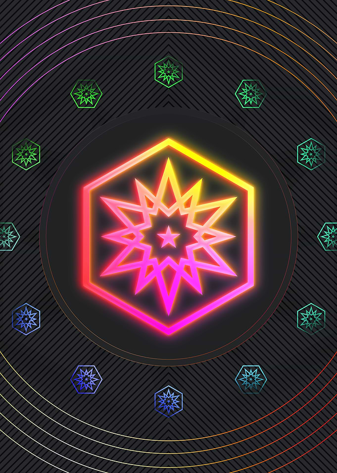 Neon Geometric Glyph Runes