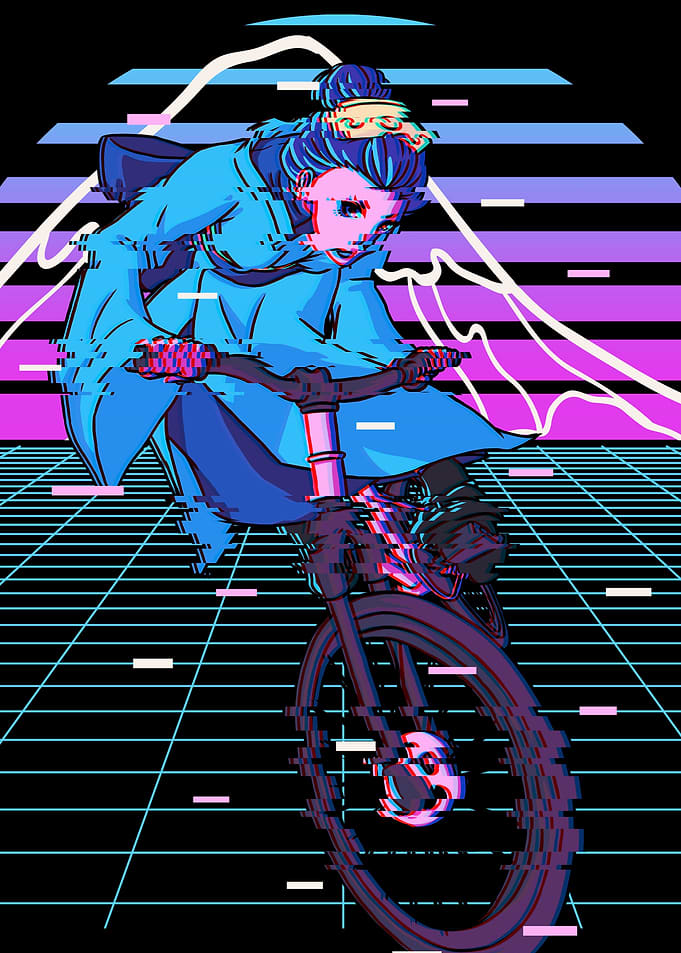 Japanese Geisha Biker