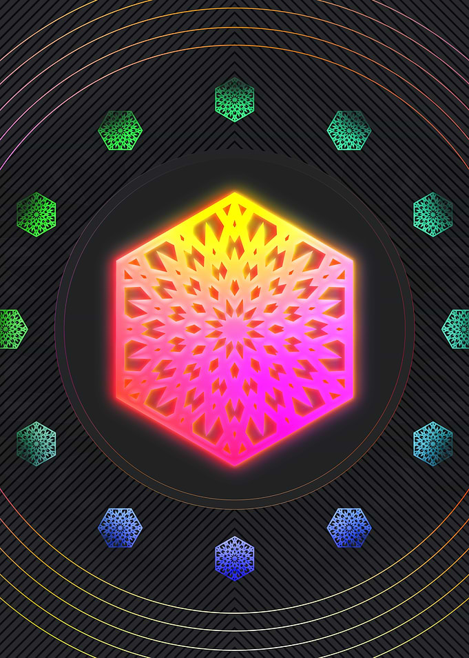Neon Glyphs Mandalas Runes