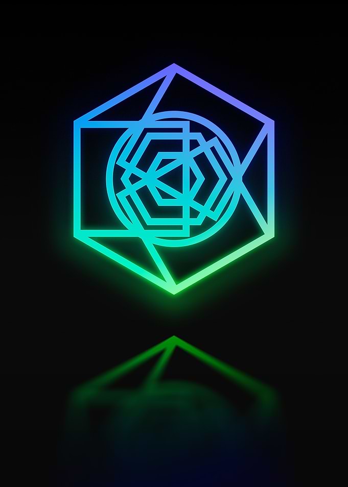 Neon Geometric Glyph Rune