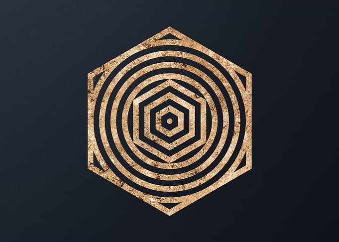 Gold Geometric Glyph Runes