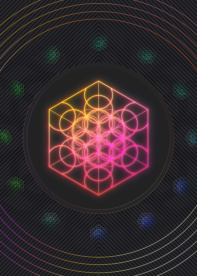 Neon Geometric Glyph Runes