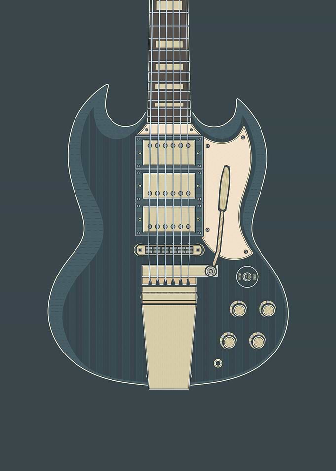 Custom Dark Solid Guitar