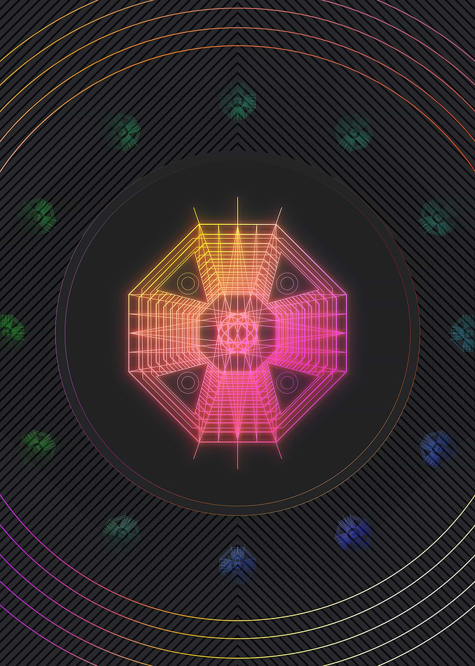 Neon Geometric Glyph Runes