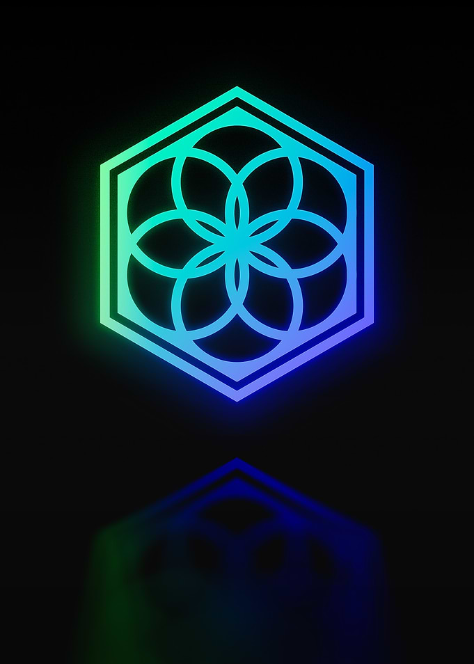 Neon Geometric Glyph Runes