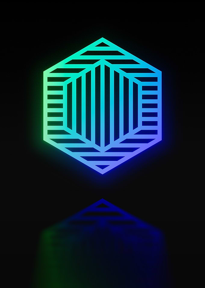 Neon Geometric Glyph Rune