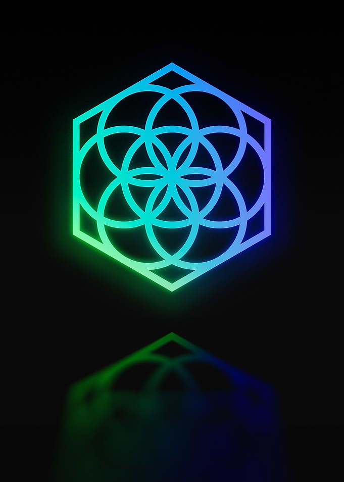 Neon Geometric Glyph Runes