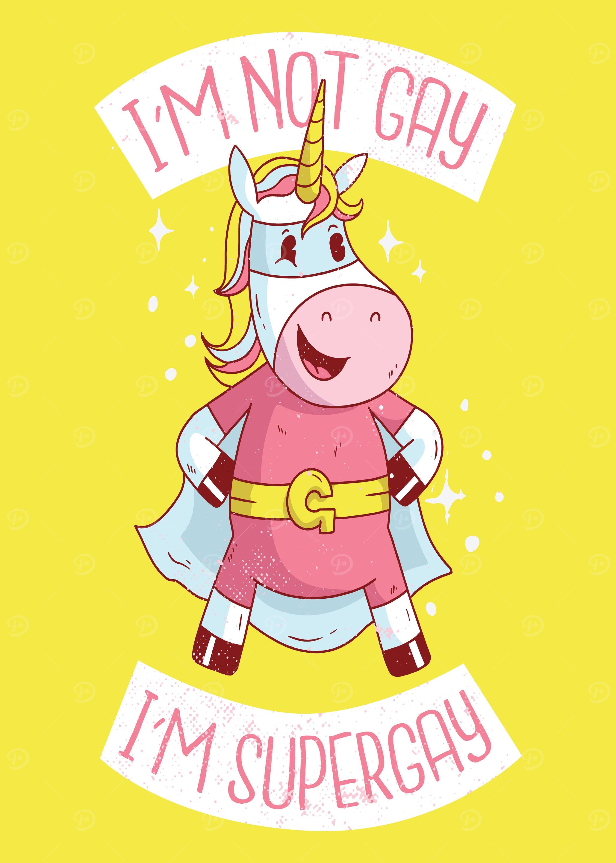 Unicorn cute superhero