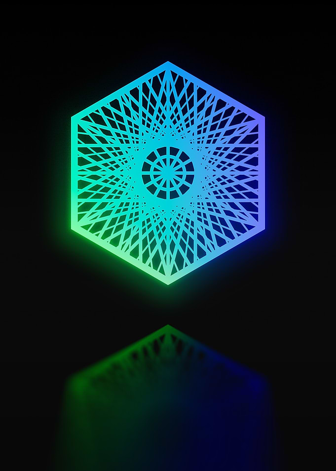 Neon Geometric Glyph Runes