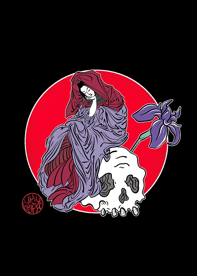 Jigoku Dayu and skull