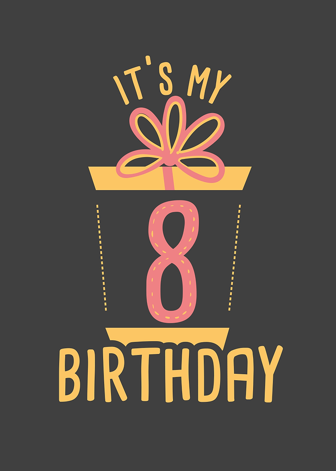 Its My 8th Birthday Girls