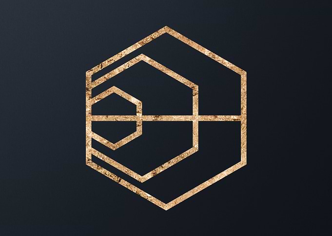 Gold Geometric Glyph Signs