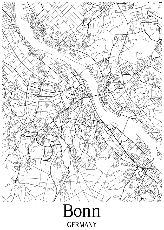 Bonn City Map Germany