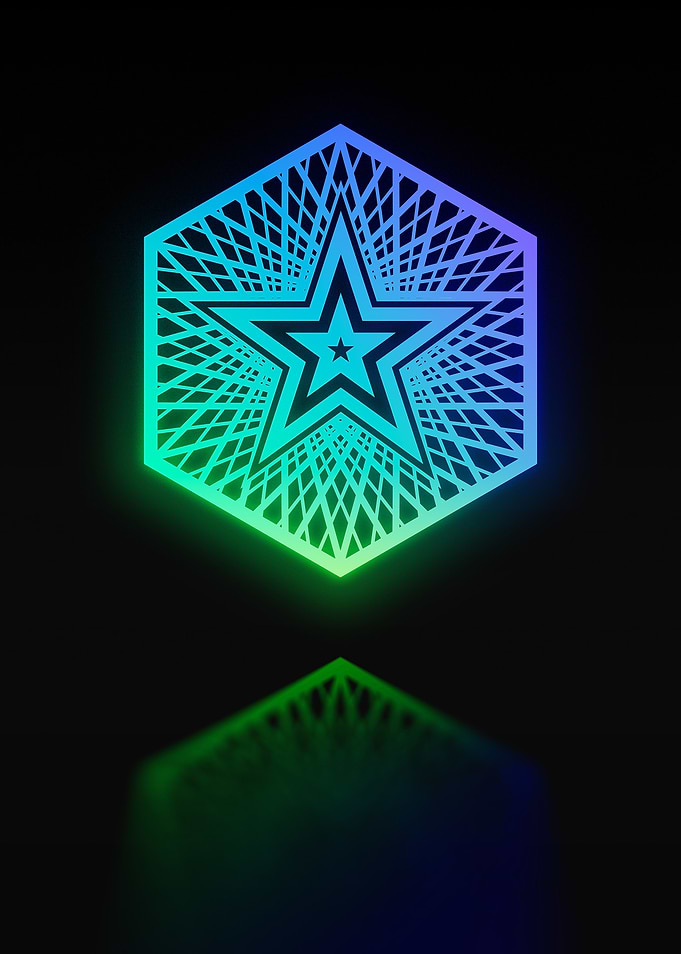 Neon Geometric Glyph Runes