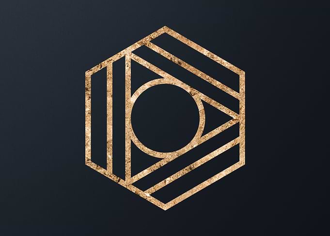 Gold Geometric Glyph Runes