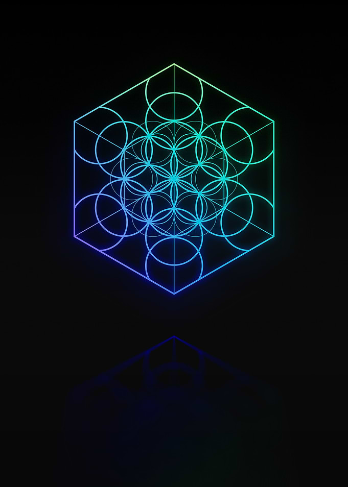 Neon Geometric Glyph Rune