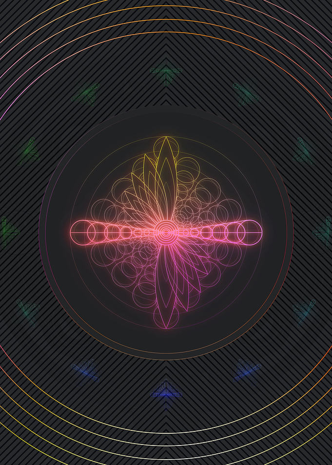 Neon Glyphs Mandalas Runes