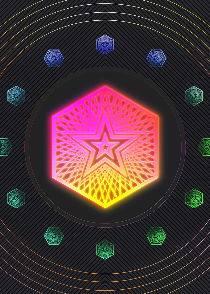 Neon Glyphs Mandalas Runes