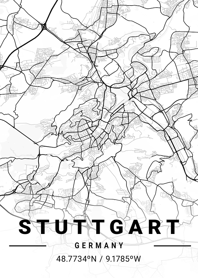 Stuttgart City Map Germany