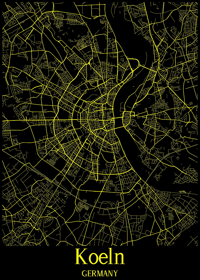 Koeln City Map Germany