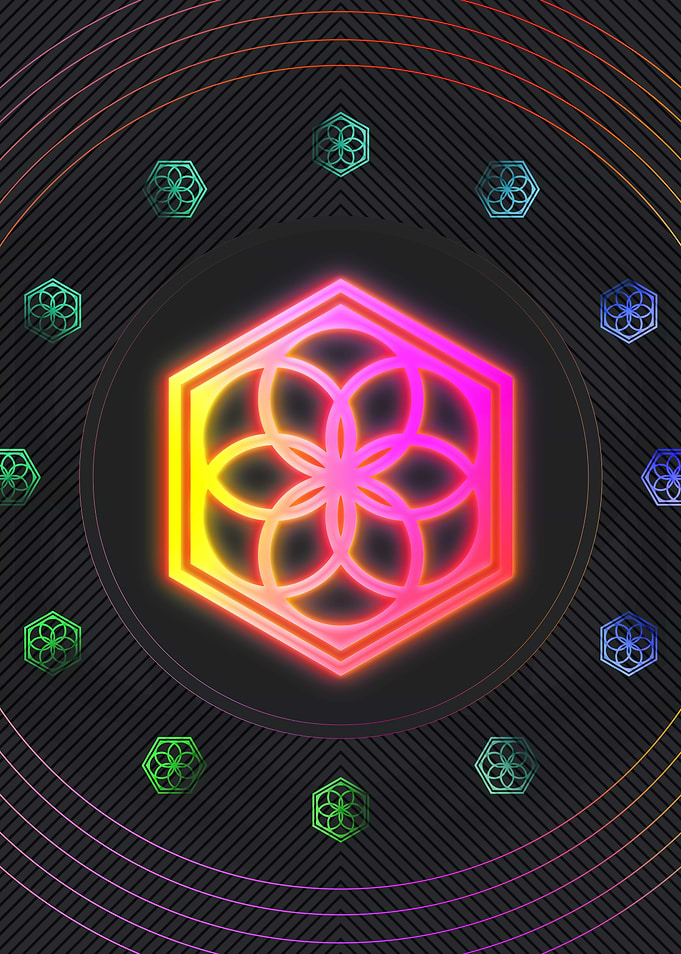 Neon Glyphs Mandalas Runes