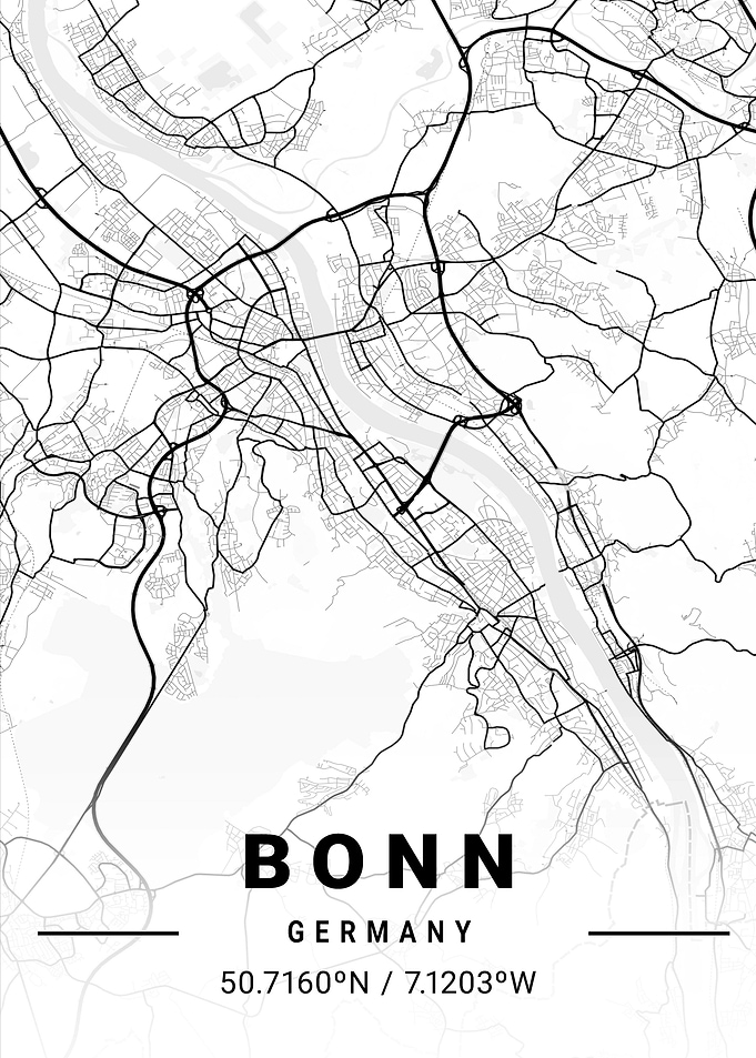 Bonn City Map Germany