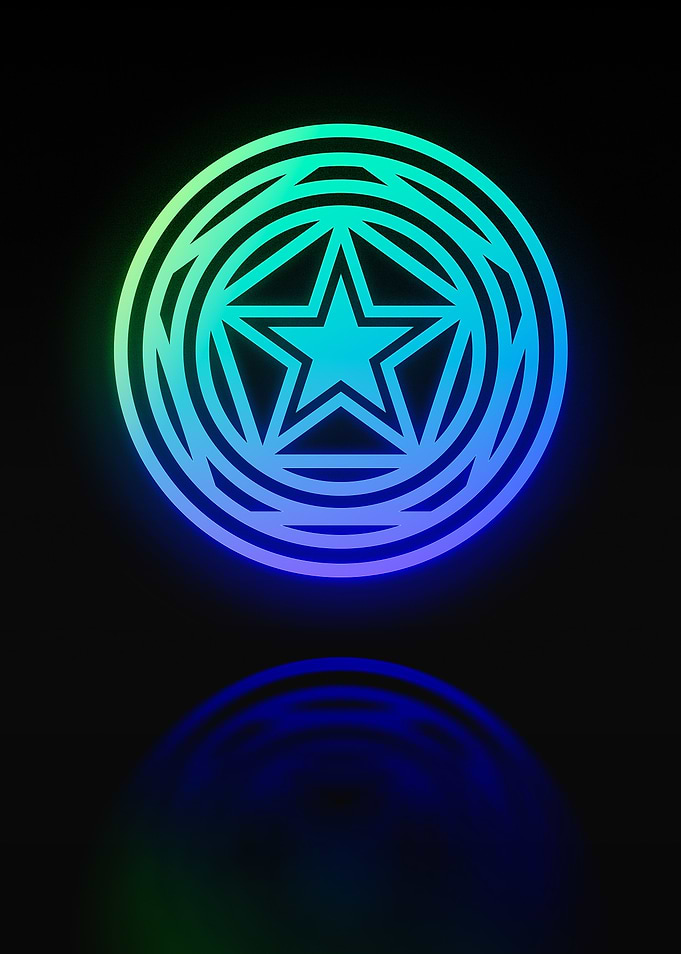 Neon Geometric Glyph Rune