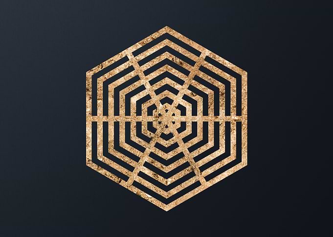 Gold Geometric Glyph Runes