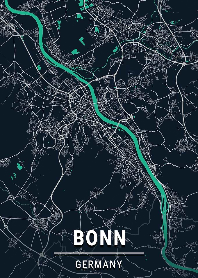 Bonn City Map Germany
