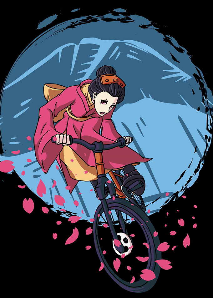 Japanese Geisha Biker